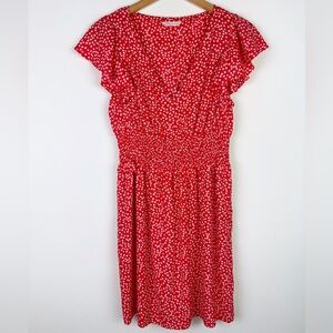 Rebecca Taylor Malia Red Floral Silk Dress